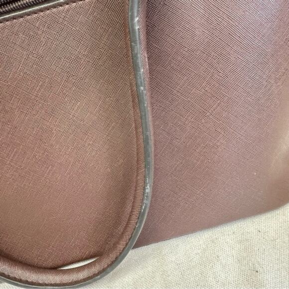 Montana West brown coated leather‎ large tote bag gold hardware - Picture 6 of 16